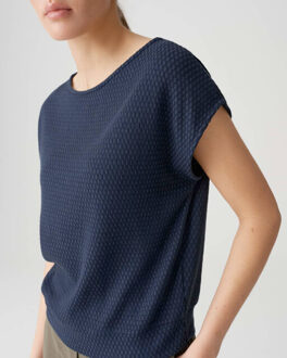 Opus Top korte mouw 1044133546 Blauw - 38
