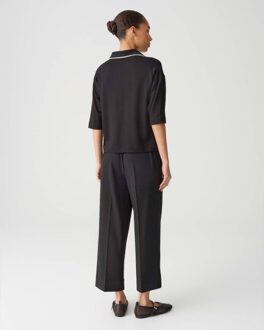 Opus Top korte mouw 104432135826 Zwart - 38