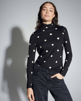 Opus Top korte mouw 10501013754392 Zwart - 36