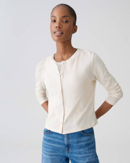 Opus Top korte mouw 105913998106 Ecru - 36