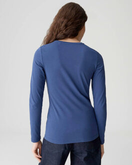 Opus Top lange mouw 2860601 - maat 38 Blauw