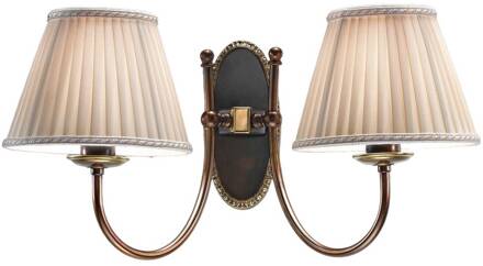 Opvallend mooie wandlamp Classic ivoor, oud-messing