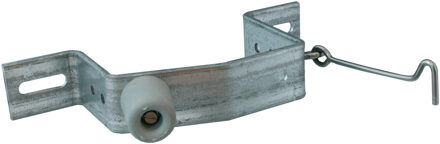 Opvangbeugel deur - verzinkt staal - met haak - 8 x 12 cm