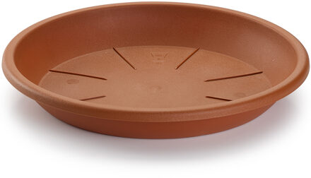 Opvangschaal/onderbord Plantenpot - terracotta - D16 cm - Kunststof - voor pot Dia 20/22 cm - Plantenpotten Rood