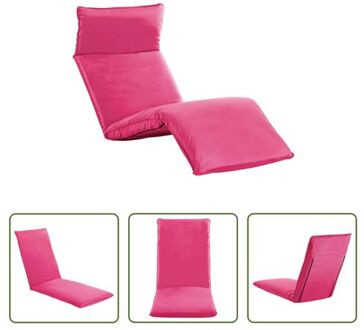 Opvouwbaar Loungebed - 175 x 56 x 100 cm - roze - Waterbestendig