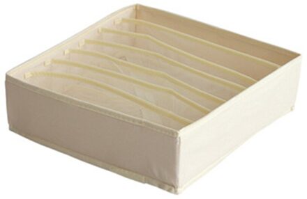 Opvouwbaar Multi-Grids Ondergoed Sokken Opbergdoos Garderobe Container Organizer Beige 7 Grids