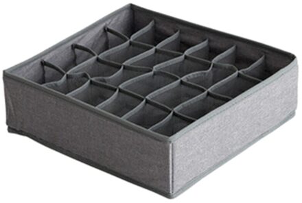 Opvouwbaar Multi-Grids Ondergoed Sokken Opbergdoos Garderobe Container Organizer grijs 24 Grids