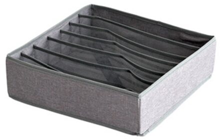 Opvouwbaar Multi-Grids Ondergoed Sokken Opbergdoos Garderobe Container Organizer grijs 7 Grids