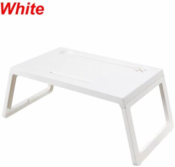 Opvouwbaar Notebook Laptop Tafel Zware Belasting Computer Desk Stand Ontbijt Serveren Bed Tray Voor Slaapkamer Studeerkamer wit