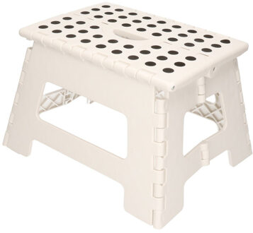 Opvouwbaar Opstapje/opstap Krukje Wit/grijs 35 X 28 X 22 Cm - Huishoudtrapjes Multikleur