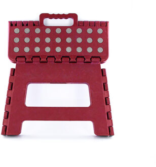 Opvouwbaar opstapje/opstapkrukje - rood - 32 x 22 cm - Huishoudkrukjes