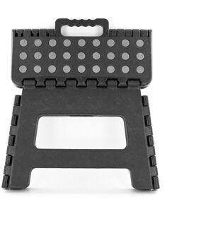 Opvouwbaar opstapje/opstapkrukje - zwart - 32 x 22 cm - Huishoudkrukjes