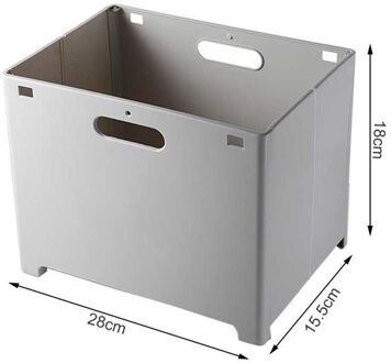 Opvouwbaar Vuile Kleren Mand Plastic Wasserette Opslag Mand Wassen Machine Kant Container Hol Muur Gemonteerde Bin Mand grijs klein