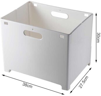 Opvouwbaar Vuile Kleren Mand Plastic Wasserette Opslag Mand Wassen Machine Kant Container Hol Muur Gemonteerde Bin Mand wit groot