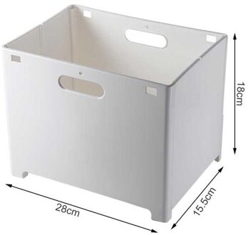 Opvouwbaar Vuile Kleren Mand Plastic Wasserette Opslag Mand Wassen Machine Kant Container Hol Muur Gemonteerde Bin Mand wit klein
