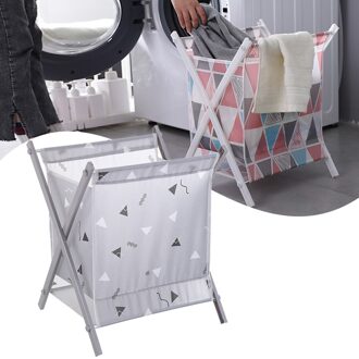 Opvouwbaar Vuile Kleren Wasmand Waterdichte Wasmand Vuile Kleren Opslag Mand Grote Capaciteit Kleding Opslag Emmer grijs