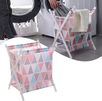 Opvouwbaar Vuile Kleren Wasmand Waterdichte Wasmand Vuile Kleren Opslag Mand Grote Capaciteit Kleding Opslag Emmer roze