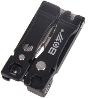 Opvouwbare 19 In 1 Fiets Praktische Gereedschappen Inbussleutel Schroevendraaier Moersleutel Mtb Mountain Fietsen Fiets Reparatie Tools Multi Kit zwart