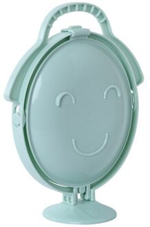 Opvouwbare 3-Layer Fruitschaal Creatieve Spiegel Vorm Gedroogd Fruit Lade Vouwen Snack Rack Plastic Fruitschaal groen