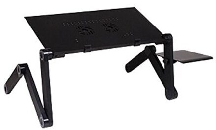 Opvouwbare 360 Graden Verstelbare Laptop Bureau Computer Tafel Stand Tray Voor Sofa Bed Laptop Bureau Met Muismat HH3468SDBL