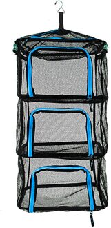 Opvouwbare 4 Lagen Drogen Netto Visnet Droogrek Opknoping Groente Vis Gerechten Droger Netto 35X35X65cm Pe Hanger Vis Netto blauw
