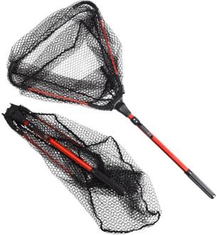 Opvouwbare Aluminium Handvat Vliegvissen Schepnet Vangen Release Tackle Telescopische Draagbare Driehoek Vorm