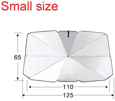 Opvouwbare Auto Parasol Blok Warmte Uv Zonnescherm Paraplu Voor Bescherming Voorruit Block Heat Uv Gebruik S 125x65