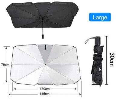 Opvouwbare Auto Zonnescherm Protector Parasol Auto Voorruit Covers Warmte Isolatie Paraplu Voorruit Auto Interieur Accessoires groot
