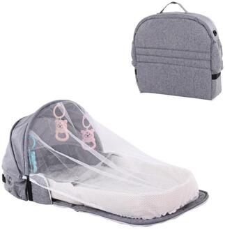 Opvouwbare Baby Baby Muskietennetten Matras BeCover Reizen Draagbare Wieg Draagbare Baby Vouwen Bed Expande Size 95*40*45cm grijs