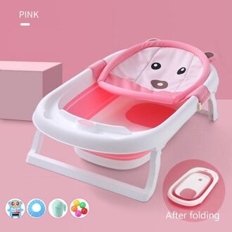 Opvouwbare Babybadje Draagbare Opvouwbare Baby Bad Voor Pasgeboren Peuter Baby Kind Vouwen Bad Voor Kinderen 0-3 + pink2