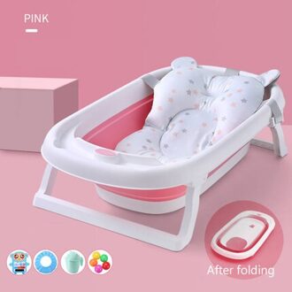 Opvouwbare Babybadje Draagbare Opvouwbare Baby Bad Voor Pasgeboren Peuter Baby Kind Vouwen Bad Voor Kinderen 0-3 + pink3