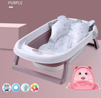 Opvouwbare Babybadje Draagbare Opvouwbare Baby Bad Voor Pasgeboren Peuter Baby Kind Vouwen Bad Voor Kinderen 0-3 + purple1