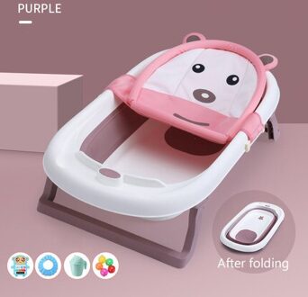 Opvouwbare Babybadje Draagbare Opvouwbare Baby Bad Voor Pasgeboren Peuter Baby Kind Vouwen Bad Voor Kinderen 0-3 + purple2