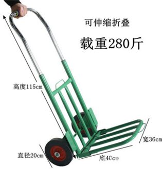 Opvouwbare Bagage Handcart Winkelwagen Draagbare Opslag Groente Winkelwagen Truck Laden Huishoudelijke Winkelen Goederen Handling Reizen Winkelwagen 140kgGreen