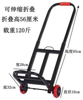 Opvouwbare Bagage Handcart Winkelwagen Draagbare Opslag Groente Winkelwagen Truck Laden Huishoudelijke Winkelen Goederen Handling Reizen Winkelwagen 60kg