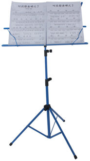 Opvouwbare Bladmuziek Statief Stand Houder Lichtgewicht met waterbestendig Draagtas voor Viool Piano Gitaar Muzikale Prestaties blauw