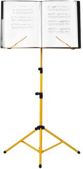 Opvouwbare Bladmuziek Statief Stand Houder Lichtgewicht met waterbestendig Draagtas voor Viool Piano Gitaar Muzikale Prestaties geel