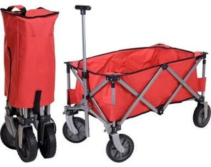 Opvouwbare Bolderkar | Rood | 90 x 49 x 58 cm