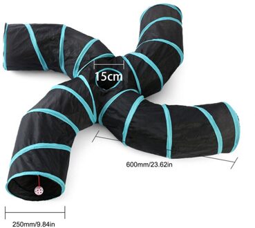 Opvouwbare Cat Vier-Weg Tunnel Huisdier Kanaal Kat Praktische Tent Dakraam Opening Vouwen Opslag Duurzaam Tent