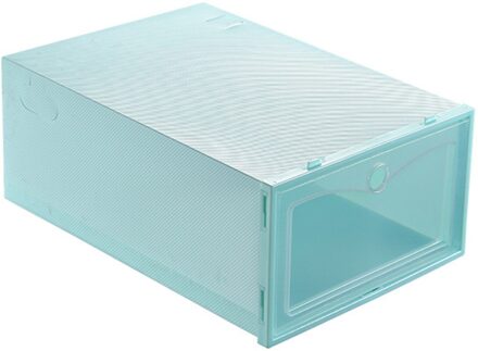 Opvouwbare Clear Plastic Shoe Box Stapelbaar Opvouwbare Schoen Organisator Lade Opslag Opbergtas Plastic Stapelbare Shoe Organizer groene kleur