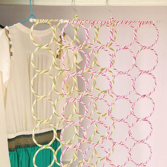 Opvouwbare Closet Hanger Holder Ruimtebesparend Garderobe Sokken Tie Sjaal Riem Sjaal Organizer Myding 12 Rings