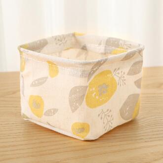 Opvouwbare Desktop Opslag Mand Diversen Opbergdoos Kleine Leuke Tafel Opslag Mand Ruimtebesparend Tassen Organizer Geel