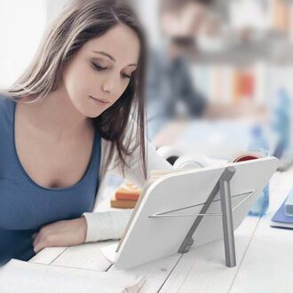 Opvouwbare Draagbare Lezen Rack Oogbescherming Boek stand Document Houder voor Office School Thuis Verstelbare Hoek Bureau Boek Rack wit
