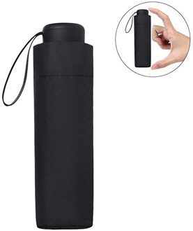 Opvouwbare Draagbare Mini Aluminium Paraplu Reizen Winddicht Zon Zwart Vinyl Innerlijke Bescherming Uv Paraplu