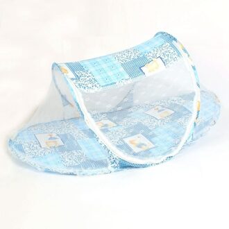 Opvouwbare Draagbare Peuter Kids Baby Baby Safty Klamboe Netting Reizen Bed Wieg Bed Box Play Tent Blauw