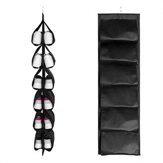 Opvouwbare Draagbare Schoen Hanger Grote Capaciteit Slaapkamer Organizer Opknoping Schoen Opbergtas Outdoor Reizen Home Organisatie zwarte kleur