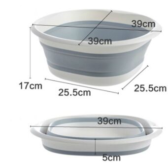 Opvouwbare Draagbare Wastafels Badkamer Keuken Accessoriestravel Folding Wastafel YS-01 groot grijs