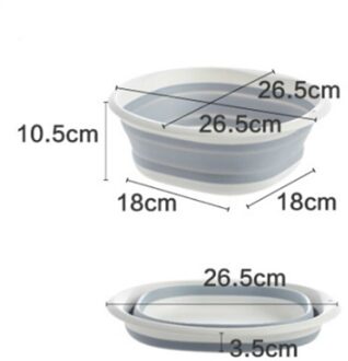 Opvouwbare Draagbare Wastafels Badkamer Keuken Accessoriestravel Folding Wastafel YS-01 klein grijs