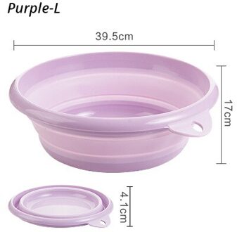 Opvouwbare Emmer Draagbare Opvouwbare Voetbad Opvouwbare Bassin Toerisme Buitenland Wastafel Outdoor Camping Benodigdheden paars-L