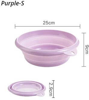 Opvouwbare Emmer Draagbare Opvouwbare Voetbad Opvouwbare Bassin Toerisme Buitenland Wastafel Outdoor Camping Benodigdheden paars-S